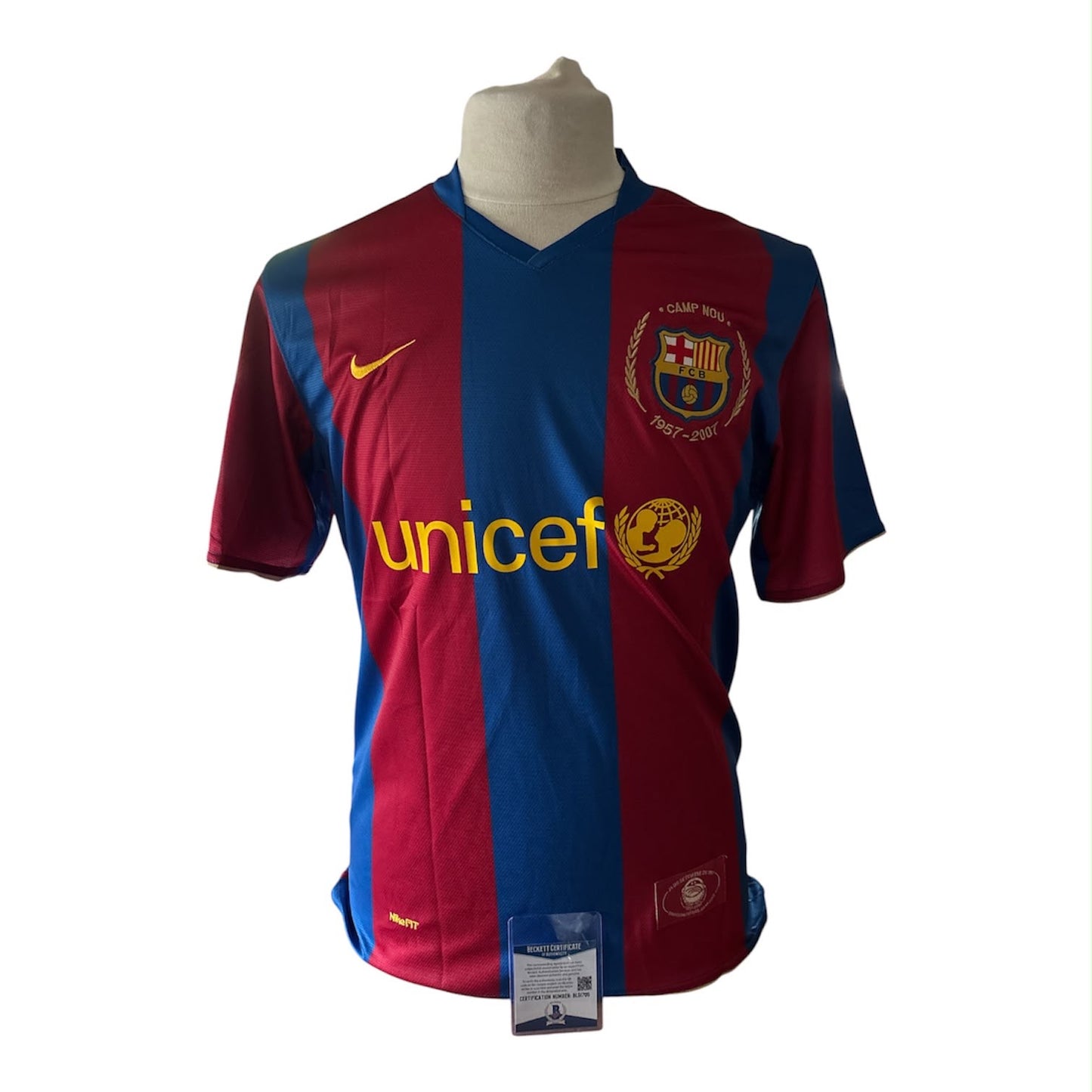 Ronaldinho gesigneerd FC Barcelona thuisshirt 2007-2008 met certificaat