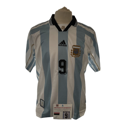 Gabriel Batistuta gesigneerd Argentinië WK 1998 shirt met certificaat