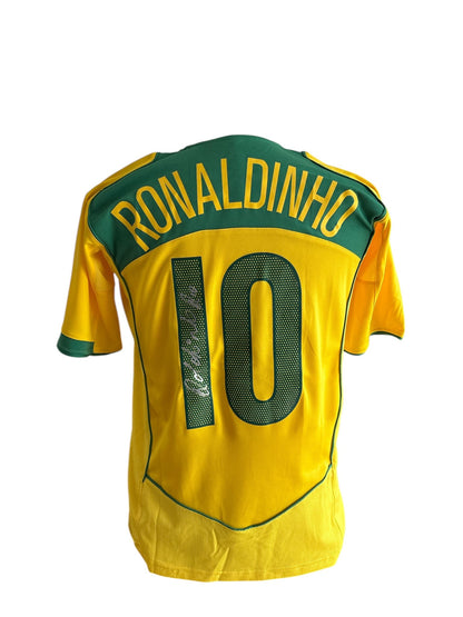 Ronaldinho gesigneerd Brazilië WK 2006 shirt
