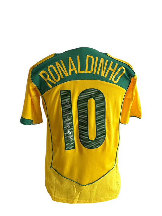 Ronaldinho gesigneerd Brazilië WK 2006 shirt