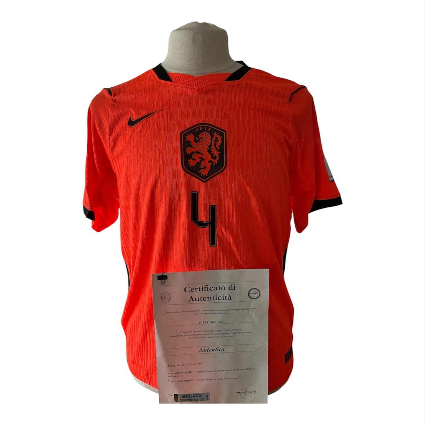 Virgil van Dijk gesigneerd Nederland WK 2026 shirt met certificaat