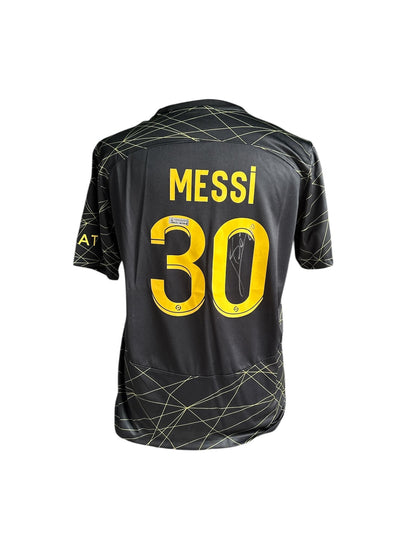 Gesigneerd Lionel Messi Paris Saint Germain 2022-2023 4e shirt met echtheidscertificaat