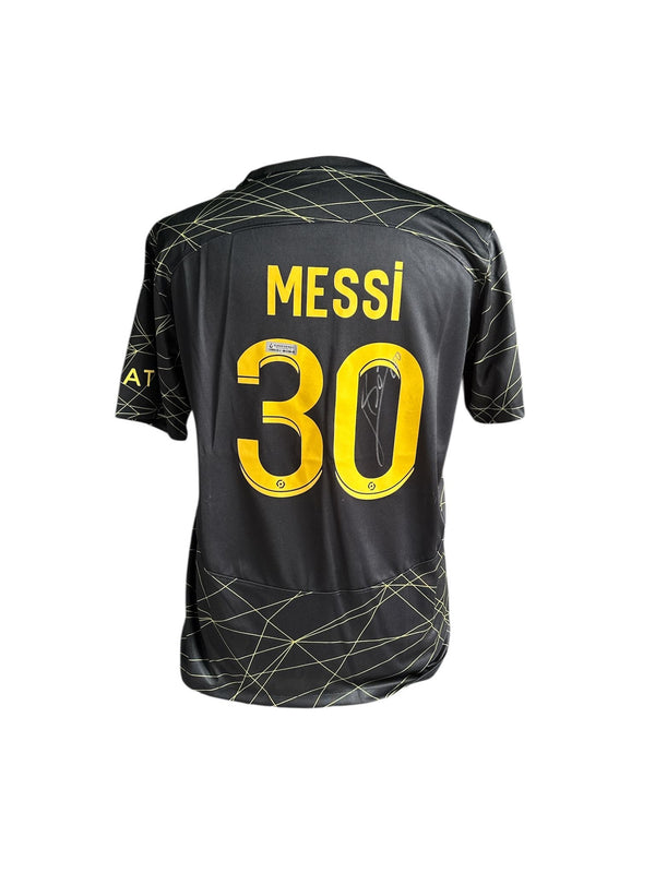 Gesigneerd Lionel Messi Paris Saint Germain 2022-2023 4e shirt met echtheidscertificaat