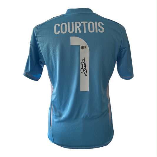 Thibaut Courtois gesigneerd Real Madrid 2024-2025 keepersshirt met certificaat