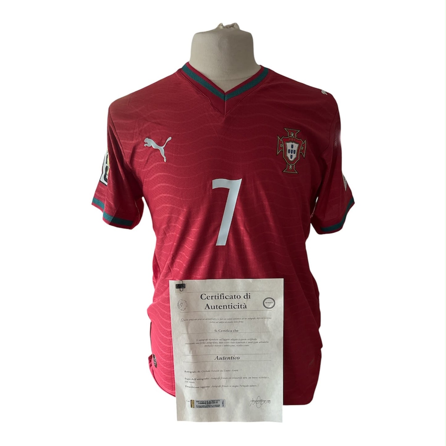 Cristiano Ronaldo gesigneerd Portugal WK 2026 thuisshirt met certificaat