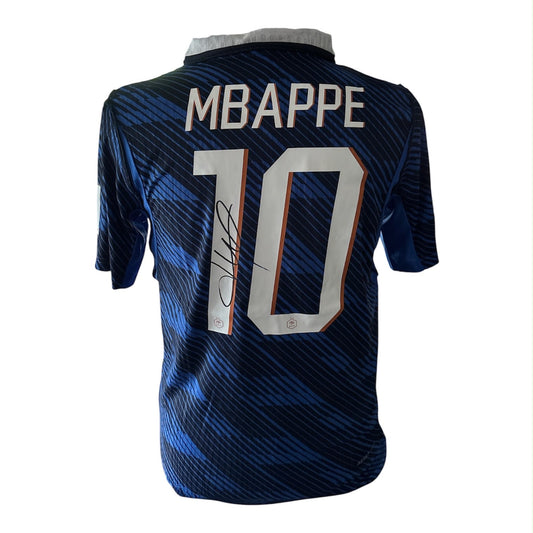 Kylian Mbappé gesigneerd Frankrijk WK 2026 shirt met certificaat