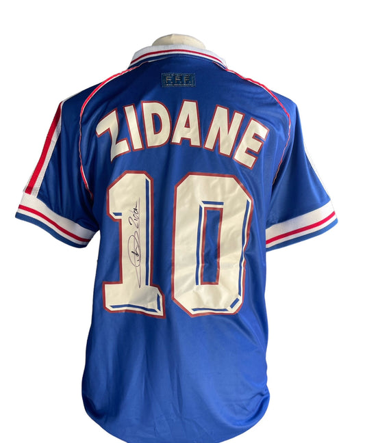 Gesigneerd Zinédine Zidane Frankrijk WK 1998 shirt met echtheidscertificaat