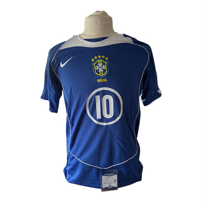 Ronaldinho gesigneerd Brazilië 2004 uitshirt met certificaat