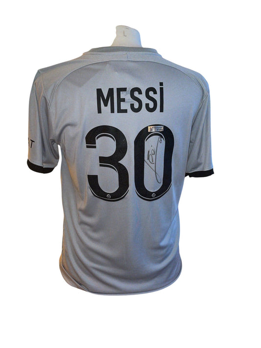 Lionel Messi gesigneerd Paris Saint Germain third kit 2022-2023 shirt met echtheidscertificaat