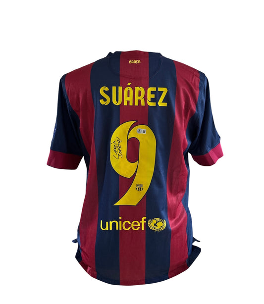 Luis Suárez gesigneerd FC Barcelona 2014-2015 shirt met certificaat