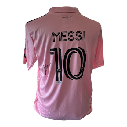 Lionel Messi gesigneerd Inter Miami thuisshirt 2023-2024 met Eurosignings certificaat