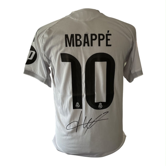 Kylian Mbappé gesigneerd Real Madrid 2024-2025 shirt met certificaat