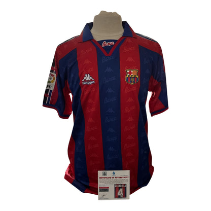 Pep Guardiola gesigneerd FC Barcelona 1996-1997 shirt met certificaat