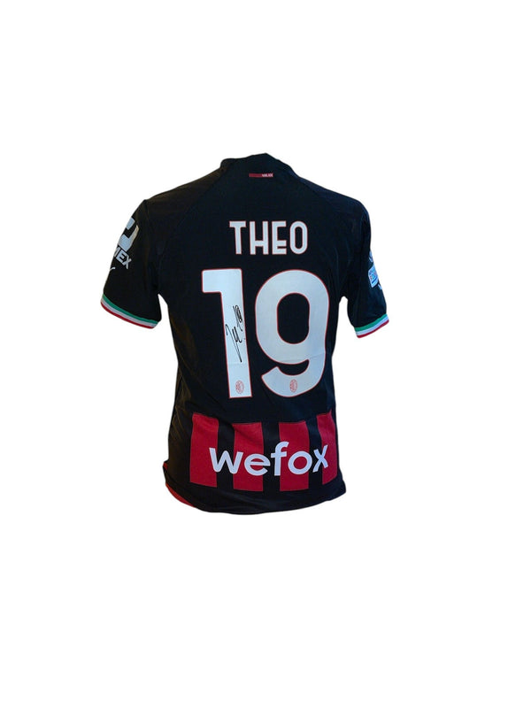 Theo Hernández gesigneerd AC Milan 2022-2023 shirt met certificaat