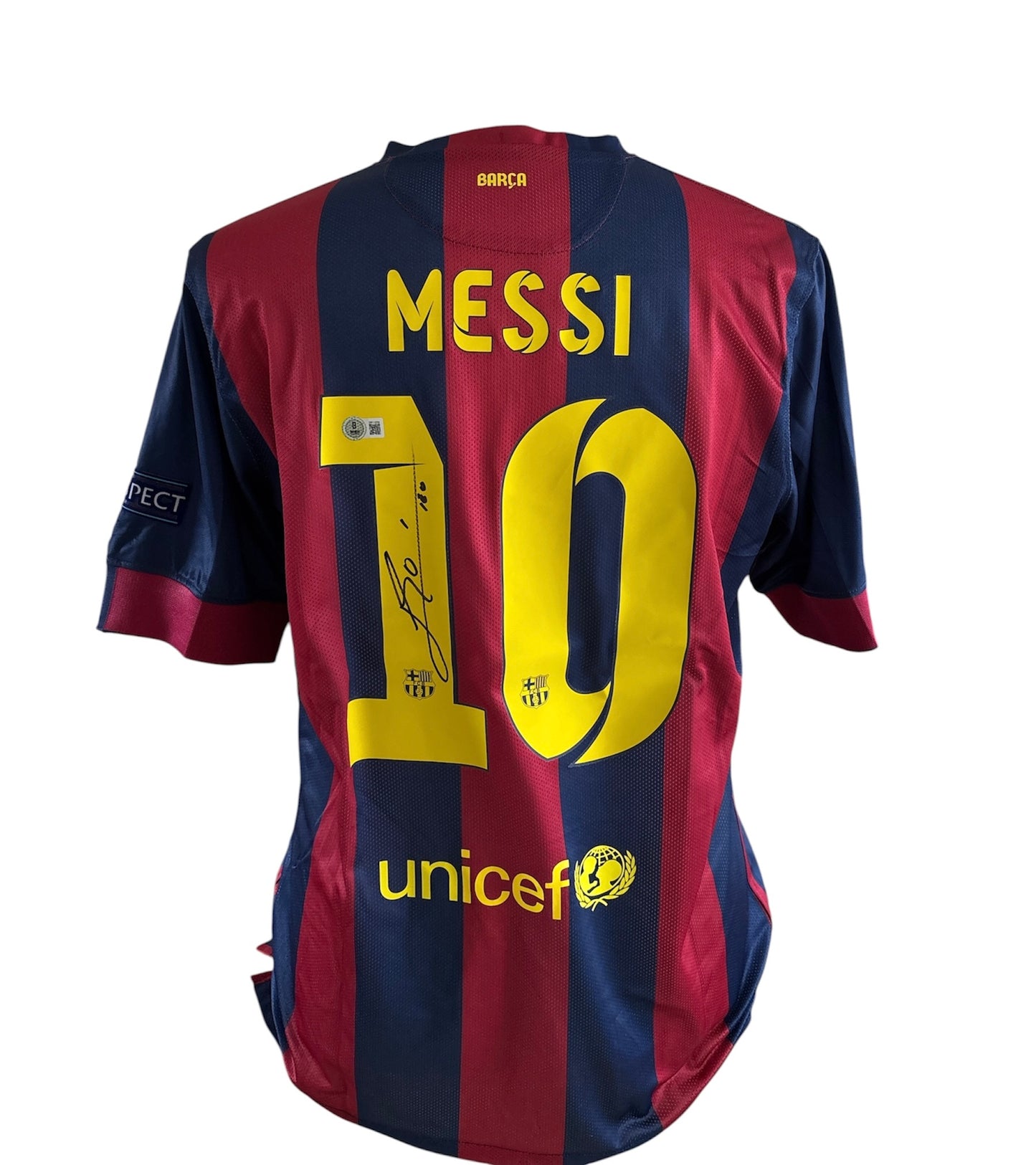 Lionel Messi gesigneerd FC Barcelona 2014-2015 shirt met certificaat