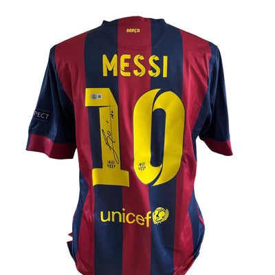 Lionel Messi gesigneerd FC Barcelona 2014-2015 shirt met certificaat