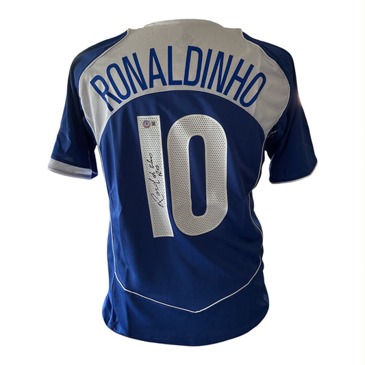 Ronaldinho gesigneerd Brazilië 2004 uitshirt met certificaat