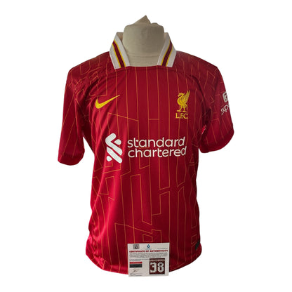 Ryan Gravenberch gesigneerd Liverpool 2024-2025 shirt met certificaat
