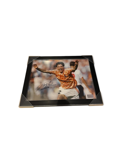 Marco van Basten signed and framed Euro 1988 final photo with certificate of authenticity