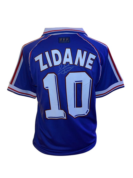 Zinédine Zidane gesigneerd Frankrijk 1998 WK shirt met certificaat