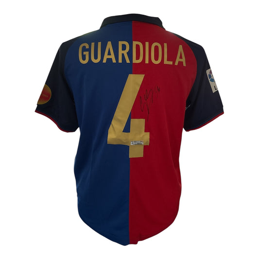 Pep Guardiola gesigneerd FC Barcelona 1999-2000 shirt met certificaat