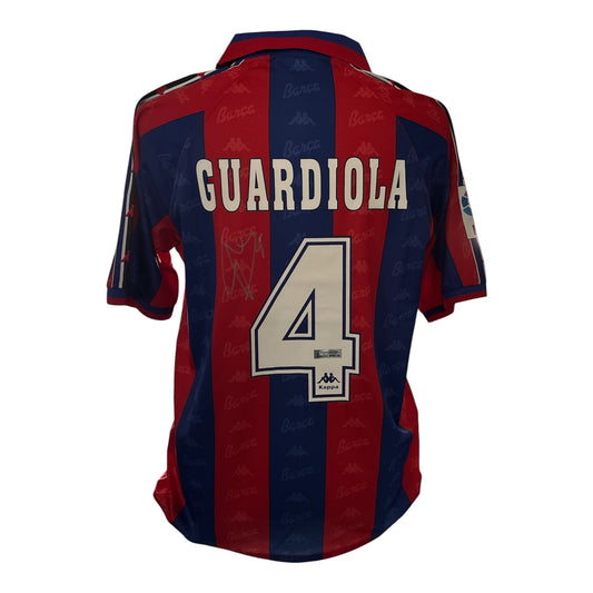 Pep Guardiola gesigneerd FC Barcelona 1996-1997 shirt met certificaat