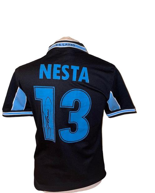 Alessandro Nesta gesigneerd Lazio Roma 1999-2000 shirt met certificaat