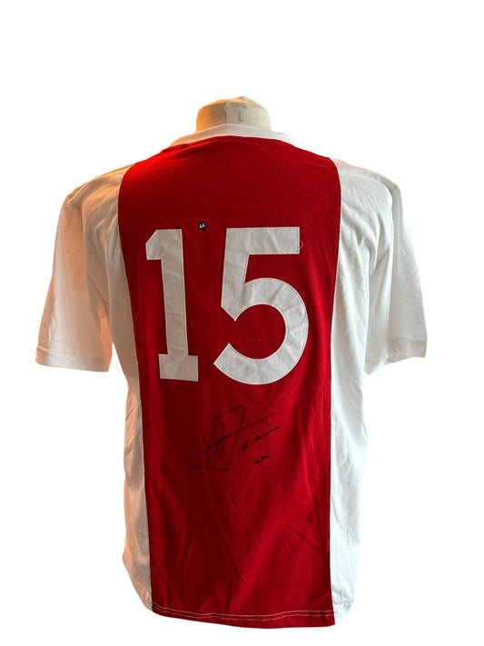 Arie Haan gesigneerd Ajax shirt met fotobewijs