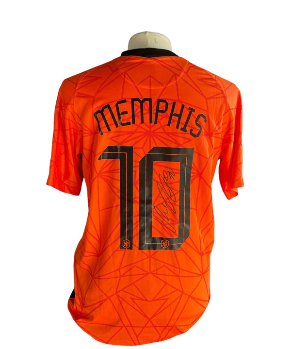 Gesigneerd Memphis Depay Nederlands elftal 2020-2022 shirt met echtheidscertificaat