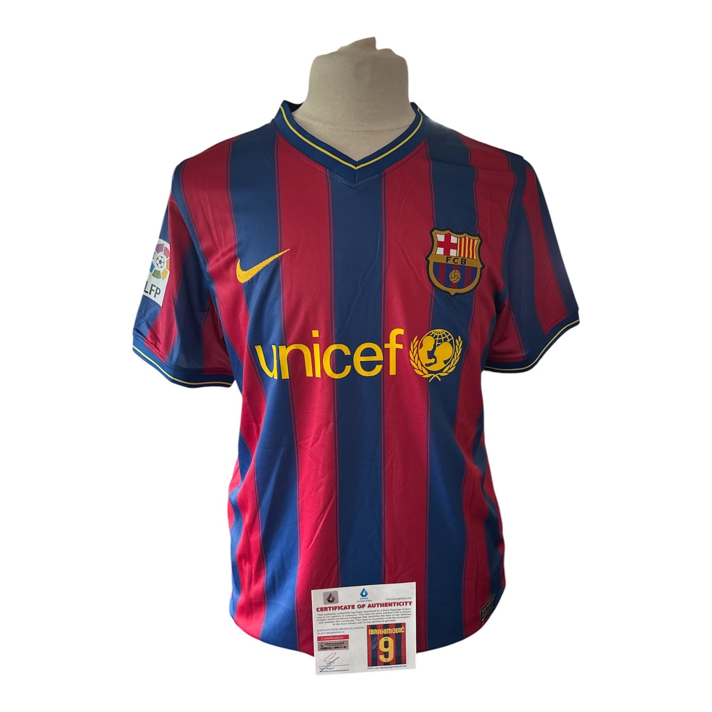 Zlatan Ibrahimović gesigneerd FC Barcelona 2009-2010 shirt met certificaat