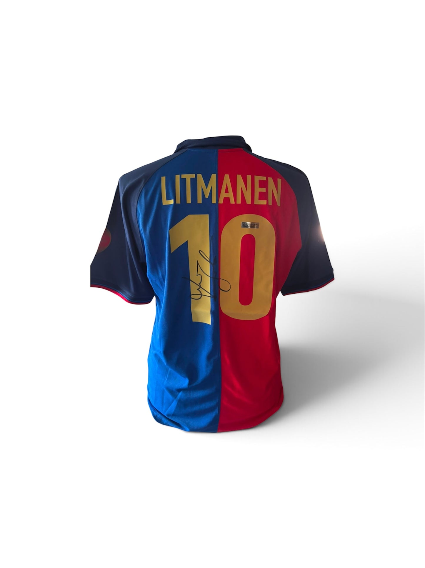 Jari Litmanen gesigneerd FC Barcelona 1999-2000 shirt met certificaat