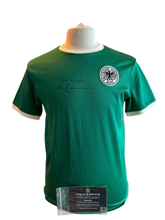 Franz Beckenbauer gesigneerd Duitsland 1974 shirt met certificaat