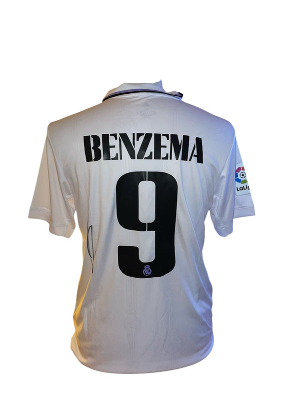 Karim Benzema gesigneerd Real Madrid 2022-2023 shirt met certificaat