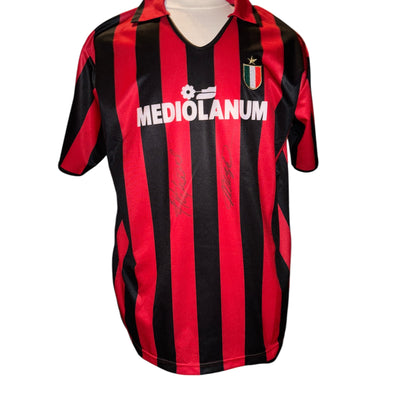 Frank Rijkaard & Marco van Basten gesigneerd AC Milan 1989-1990 shirt met certificaat