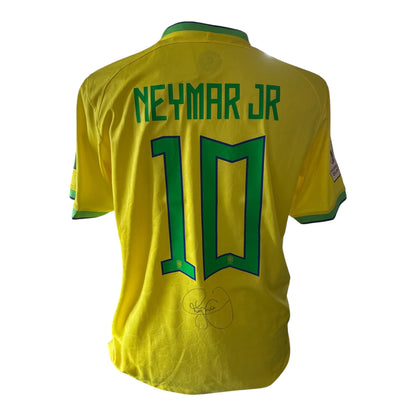 Neymar Jr gesigneerd Brazilie WK 2022 shirt met echtheidscertificaat