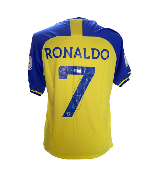 Cristiano Ronaldo gesigneerd Al Nassr FC 2022-2023 shirt met certificaat