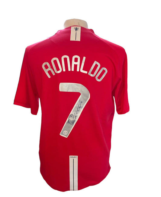 Cristiano Ronaldo gesigneerd Manchester United 2007-2008 shirt met certificaat