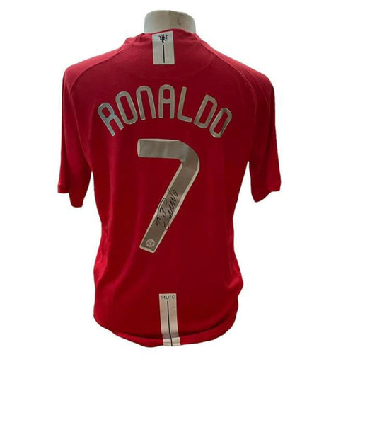 Cristiano Ronaldo gesigneerd Manchester United 2007-2008 Champions League final shirt met certificaat