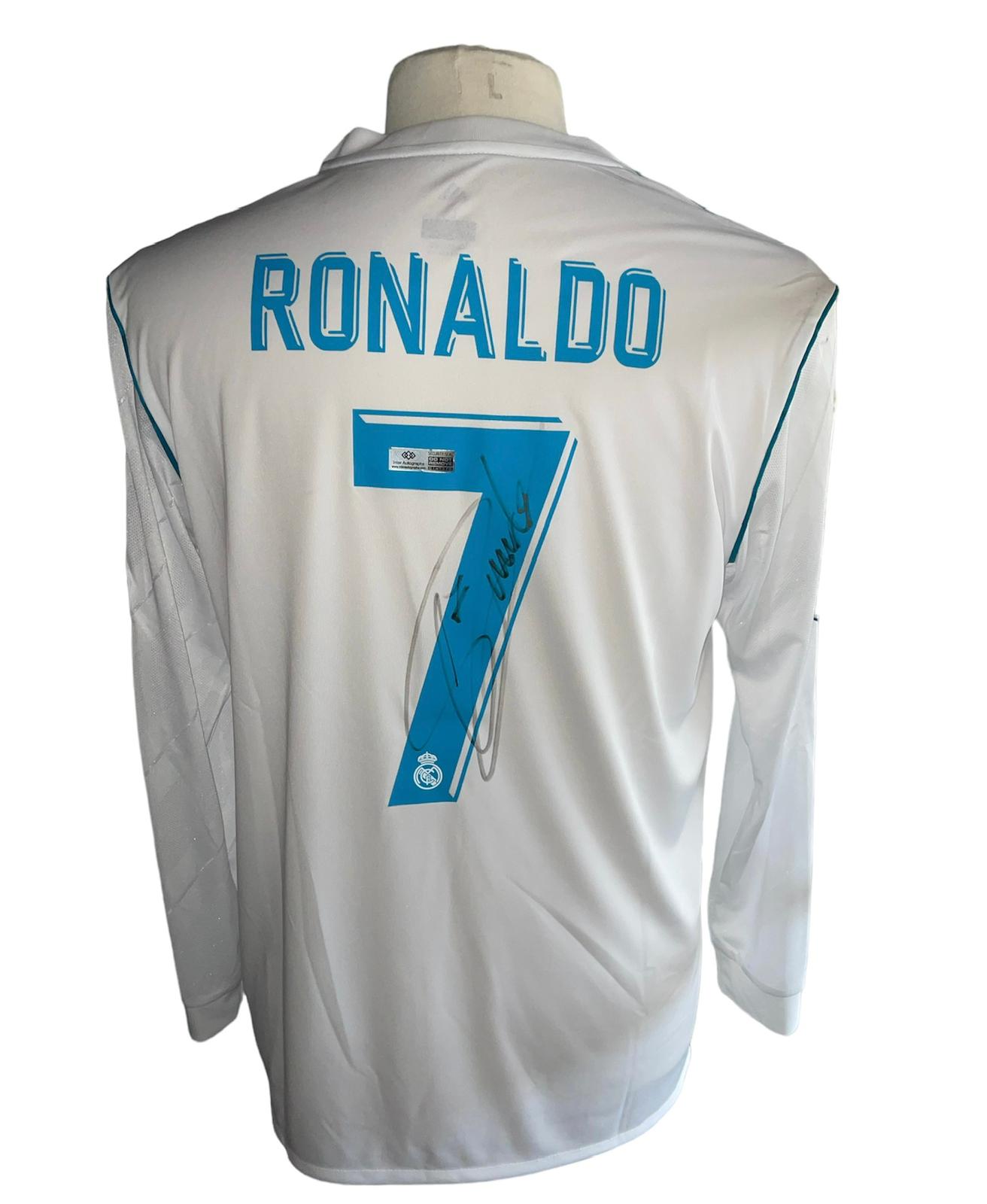 Cristiano Ronaldo gesigneerd Real Madrid Champions League finale 17/18 shirt met certificaat