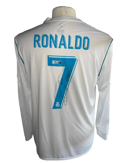 Cristiano Ronaldo gesigneerd Real Madrid Champions League finale 17/18 shirt met certificaat