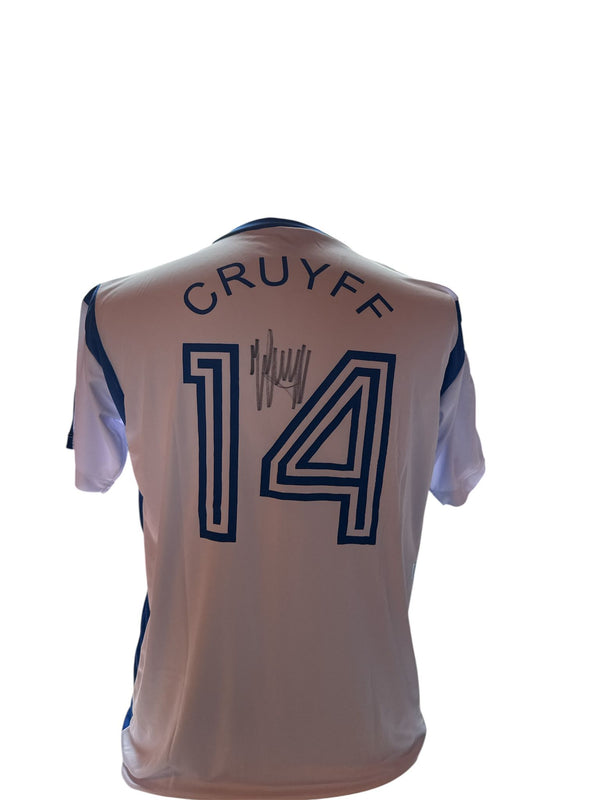 Johan Cruijff gesigneerd Los Angeles Aztecs shirt met echtheidscertificaat