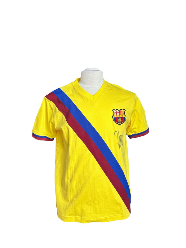 Johan Cruijff gesigneerd FC Barcelona uitshirt 1974-1975 met echtheidscertificaat