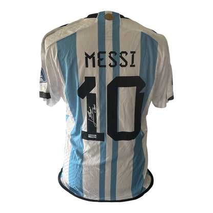 Lionel Messi gesigneerd Argentinië WK 2022 finaleshirt met certificaat