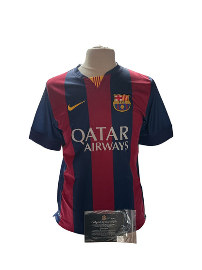 Neymar JR gesigneerd Barcelona 2014-2015 shirt met echtheidscertificaat