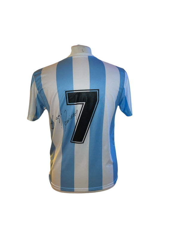 Claudio Caniggia gesigneerd Argentinië 1986 shirt met certificaat