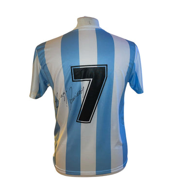 Claudio Caniggia gesigneerd Argentinië 1986 shirt met certificaat