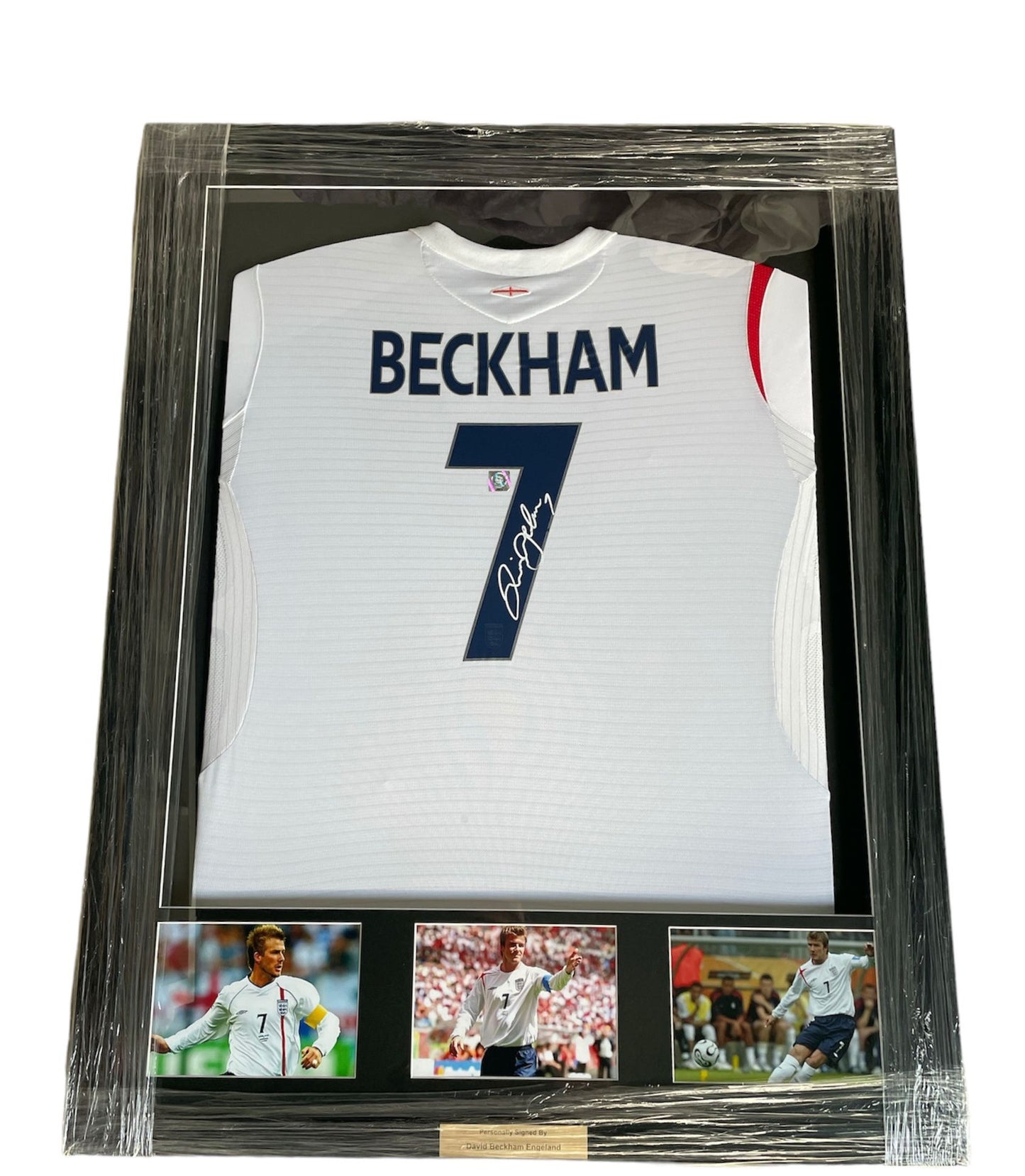 Gesigneerd en ingelijst David Beckham Engeland 2006 met certificaat