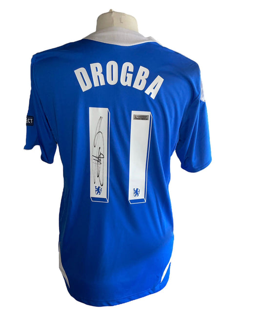Didier Drogba gesigneerd Chelsea Champions League 2012 Finale shirt met certificaat