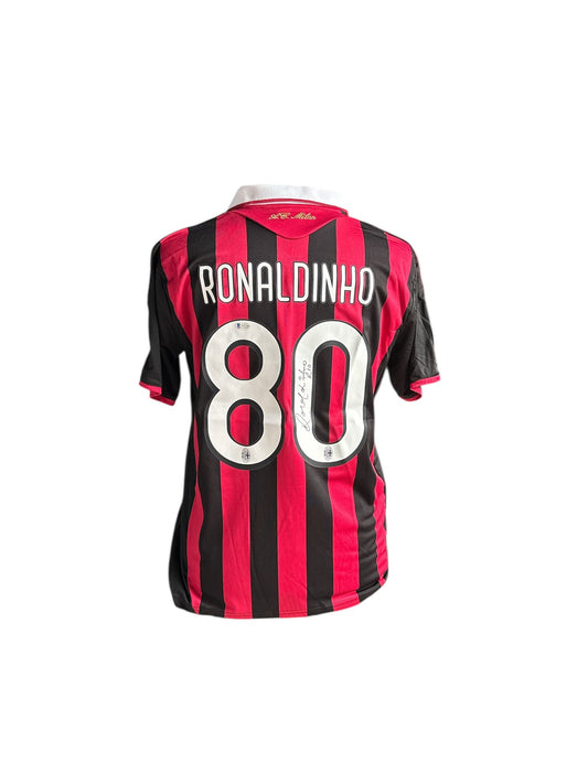 Ronaldinho gesigneerd AC Milan 2009-2010 shirt met certificaat