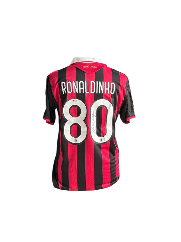 Ronaldinho gesigneerd AC Milan 2009-2010 shirt met certificaat